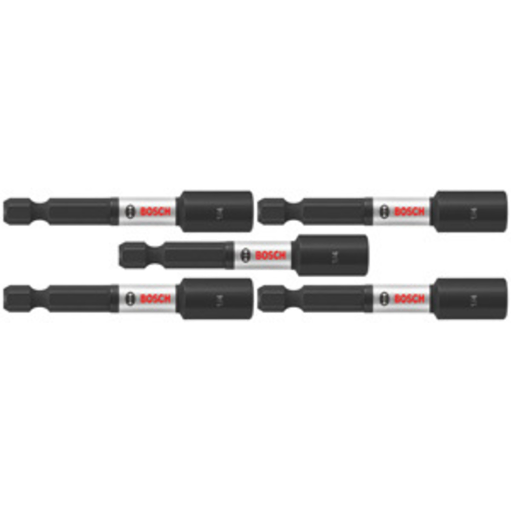 Bosch Impact Tough Nutsetter Set — 5 Pcs, 2-9/16in. x 1/4in., Model# ITNS142B